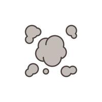 Smog or Dust vector concept colored icon or sign