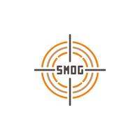 Target with Smog vector concept modern icon or symbol