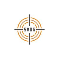 Target with Smog vector concept modern icon or symbol