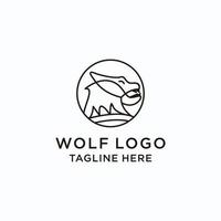 Wolf logo design icon template vector