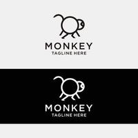 Monkey logo design icon template vector