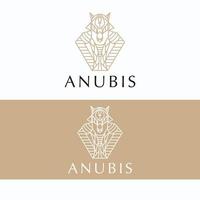 imagen vectorial del icono del logotipo de anubis vector