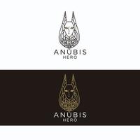 imagen vectorial del icono del logotipo de anubis vector