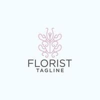 Florist logo icon design vector