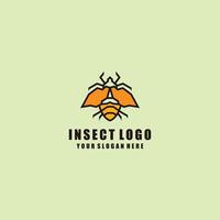 imagen vectorial del icono del logotipo de insecto vector