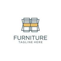 Furniture logo design icon template vector