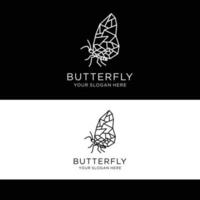 Butterfly logo icon vector image