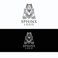 Sphinx logo design icon template vector