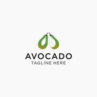 Avocado logo icon design vector
