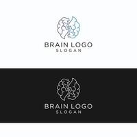 imagen vectorial del icono del logotipo del cerebro vector
