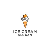 Ice cream logo icon design vector