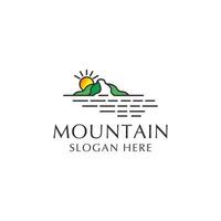 Mountain logo icon design vector