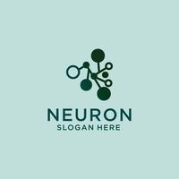 imagen vectorial del icono del logotipo de la neurona vector