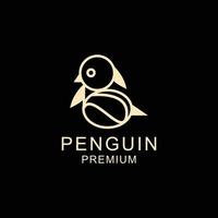 imagen vectorial del icono del logotipo del pingüino vector