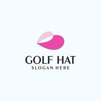 diseño de icono de logotipo de sombrero de golf vector