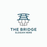 The bridge logo icon vector image