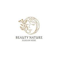 belleza naturaleza logo icono vector imagen