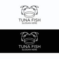 Tuna fish logo icon vector image