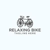 Relaxing bike logo vector