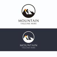 plantilla de icono de diseño de logotipo de montaña vector