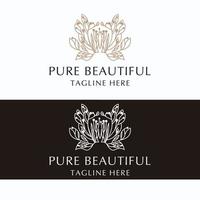 Pure beautiful logo icon vector image