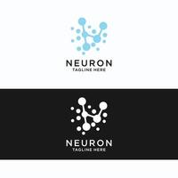 imagen vectorial del icono del logotipo de la neurona vector