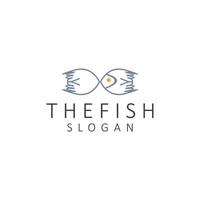 imagen vectorial del icono del logotipo de thefish vector