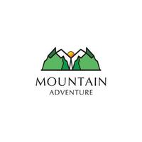 Mountain hidden logo icon design vector