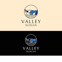 plantilla de icono de diseño de logotipo de valle vector