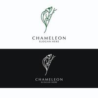 Chameleon logo design icon template vector