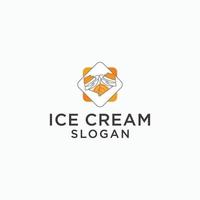 Ice cream logo icon design vector