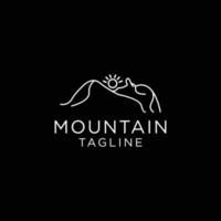 diseño de icono de logotipo oculto de montaña vector