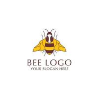 Bee logo design icon template vector