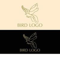 Bird logo design icon template vector