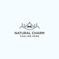 Natural charm logo icon design vector