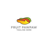diseño de icono de logotipo de papaya vector
