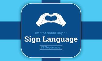 International Day of Sign Language Poster Design vector