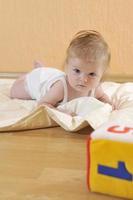 cute little baby closeup portrait photo