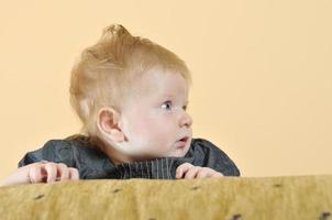 cute little baby closeup portrait photo