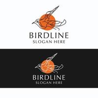Bird logo design icon template vector