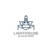 Ligh house logo icon vector image