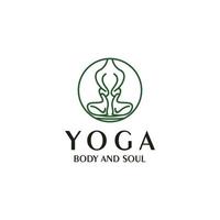 imagen vectorial del icono del logotipo de yoga vector