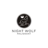 Nigh wolf logo icon vector image