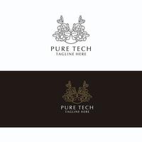 Pure beautiful logo icon vector image