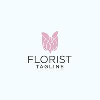 Florist logo icon design vector