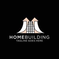 Home building logo icon vector image