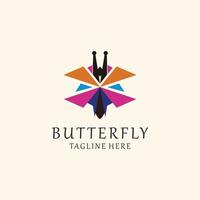 Butterfly logo icon vector image