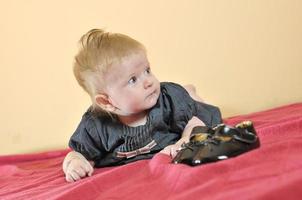 cute little baby closeup portrait photo