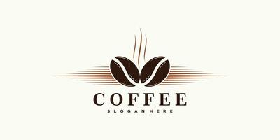 coffee logo design for coffee shop icon with creative concept premium vector