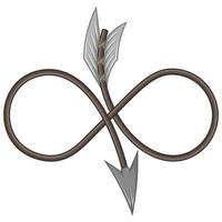 infinity shaped arrow vector design